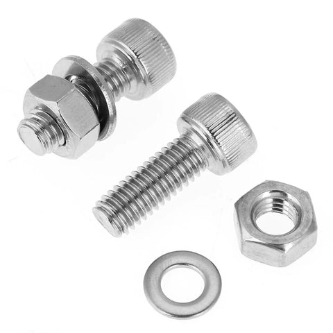 170 Pcs Stainless Steel M5 And M6 Hex Socket Head Cap Screws Kit With Washers And Nuts For Industrial Electrical And Construction Projects