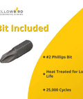 Shop Ready European Concealed Cabinet Hinge Screws 1000 Count Flat Head Phillips Type 17 Tip Nickel Plated Wood Fasteners With Driver Bit Included Hard Core Solid Grip Installation Kit, #2 Phillips bit included.