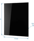 DIY Friendly Opaque Black Acrylic Sheet Pack Of Two 12 By 16 Inches One Eighth Inch Thick Cast Plexiglass Panels For Craft Projects Laser Cutting Photography And Sign Making Weatherproof UV Resistant High Gloss Finish