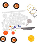 Plastic Gear Set Kit 78 Pieces For DIY Projects With Pulleys Belts Worms Racks Shafts Axles Tires Gearbox Components And Bushings