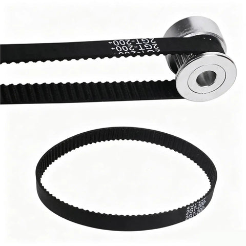 Dont Stress Over Gear Ratios With This Awesome 2GT Timing Pulley Set Featuring A Tight 3 To 1 Reduction Ratio Plus 15mm Belt Width Multi Bore Design Perfect For Your Next Mad Science Speed Control Project. 2GT 20T 60T metal pulleys with black timing belt