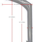 Dope Gooseneck Aluminum Alloy Handle Bar Stem Twin 2 Bolt For 25.4mm Handlebar And 22.2mm Fork Tube Fits Beach Cruiser BMX And Comfort Bikes Black