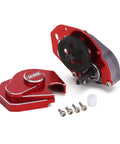 16G Complete Transmission Gearbox With Steel 0.3 Mod Gear Set For 1 24 Axial SCX24 Deadbolt C10 JLU Gladiator Bronco RC Crawler Upgrade Red CNC Machined Aluminum And Steel Construction With Black Anodized Finish