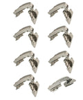 Heavy Duty Inset Blind Corner Hinges 95 Degree Opening 35 Mm Round Cup Steel Concealed Furniture Clips Pack Of Eight For Kitchen Folding Cupboards Wardrobes Built Tough Smooth Swinging Dead Easy Setup.