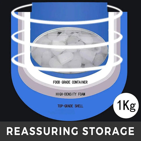 Top Shelf Countertop Ice Maker Delivers Clear Blocks Fast Automatic Draining Compact Kitchen Essential For Home Bars Summer Cookouts Quick Freeze No Drama Setup Tough Build Quality Guaranteed with ice in food grade container.