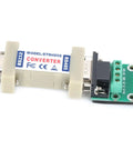 Top Shelf RS232 To RS485 Converter Adapter With Truly Passive Design, compact with green terminal for easy industrial connections.