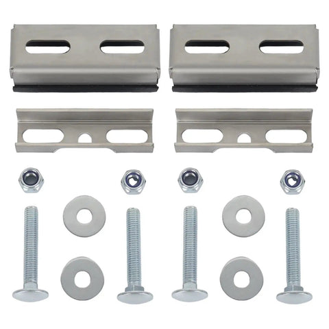 Heavy Duty Roof Rack Mounting Brackets For RVs And Campers Stainless Steel Clamps For Solar Panel Rack Motorhome And Caravan Roof Rail Drill Free Gutter Mounts 2 Pack Durable Mounting Hardware