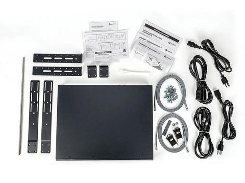 Avocent Mergepoint Unity Kvm Over Ip And Serial Console Switch With 32 Ports And 8 Digital Kvm Paths installation kit including cables and brackets.