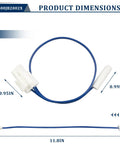 Refrigerator Ambient Temperature Sensor NTC Thermistor for LG LFC LFX LDCS LRSOS and Kenmore 795 Series, 11.8 in blue wire with white 2-pin plug