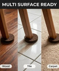 40 Pack Ultra Thick Brown Felt Pads For Small Furniture Legs And Chair Bases Grips Like Crazy Self Adhesive Floor Protectors on wood, tile, and carpet.