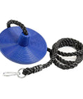 Heavy Duty Plastic Disc Swing With Rope And Leg Protectors For Outdoor Play Sets Add Ons And Replacements Durable Backyard Swing Equipment In Blue Great For Backyards Parks And Daycare Use.