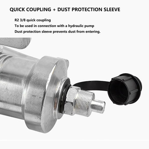 Close-up of R2 3/8 quick coupling for 30 Ton Hydraulic Gear Puller With 2 Jaw And 3 Jaw Wheel Bearing Separator