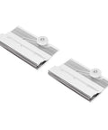 Frameless Shower Door Top Roller Bracket With Three Quarter Inch Bearing Roller Aluminum Frame For Quarter Inch Glass Panels Chrome Plated Finish Delivers A Smooth Sliding Motion And Easy Adjustments For Tough As Nails Shower Enclosures. shown in chrome aluminum