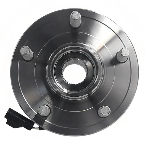 Front view of Front Wheel Hub And Bearing Assembly With ABS For Dodge Ram 1500 2002 2003 2004 2005, 5 Lug Wheel Hub Replacement