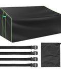 Outdoor Two Seater Patio Loveseat Cover 201x110x64cm Weatherproof with straps and storage bag visible