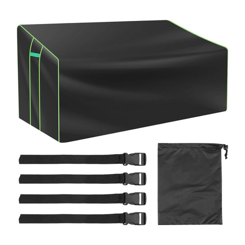 Outdoor Two Seater Patio Loveseat Cover 201x110x64cm Weatherproof with straps and storage bag visible