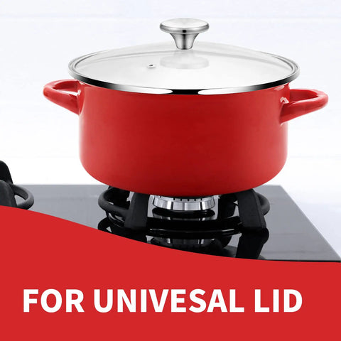 Snag This Rock Solid Replacement Dutch Oven Knob Set, Heat Resistant Stainless Steel Pot Lid Handles For Enameled Cast Iron Cookware, Hassle Free Kitchen Upgrade Silver Four Pack on red dutch oven.
