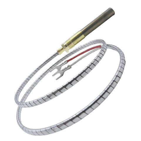 24-inch thermopile sensor with brass threaded fitting and braided aluminum wire