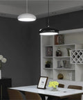 Industrial Nordic Aluminum Pendant Light With E27 Base, Modern Minimalist Hanging Lamp For Kitchen Island Bar Cafe Office And Living Spaces