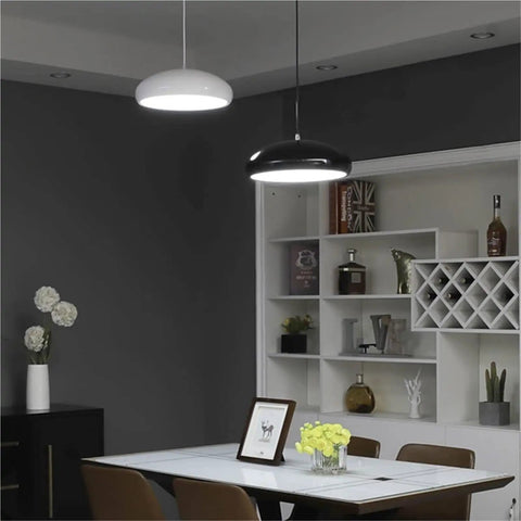 Industrial Nordic Aluminum Pendant Light With E27 Base, Modern Minimalist Hanging Lamp For Kitchen Island Bar Cafe Office And Living Spaces