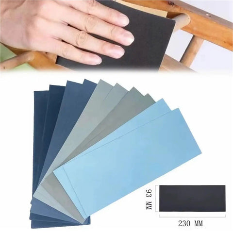 Get Ready To Level Any Surface With This Ultimate Wet Dry Sandpaper Assortment Ranging From 60 To 20000 Grit Silicon Carbide Sheets in a range of colors.