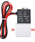 2 Way Normally Closed DC 24V Solenoid Valve For Air Gas Water And Liquids With 1/4 Inch NPT Inlet Outlet Anodized Aluminum Body