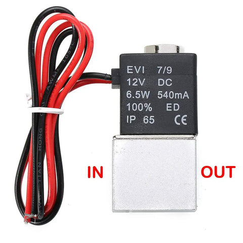 2 Way Normally Closed DC 24V Solenoid Valve For Air Gas Water And Liquids With 1/4 Inch NPT Inlet Outlet Anodized Aluminum Body