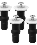 4 Pack Toilet Seat Bolts Kit With Hinge Screws Expanding Rubber Top Nuts And Mounting Hardware Universal Fit For 14-16mm Hole
