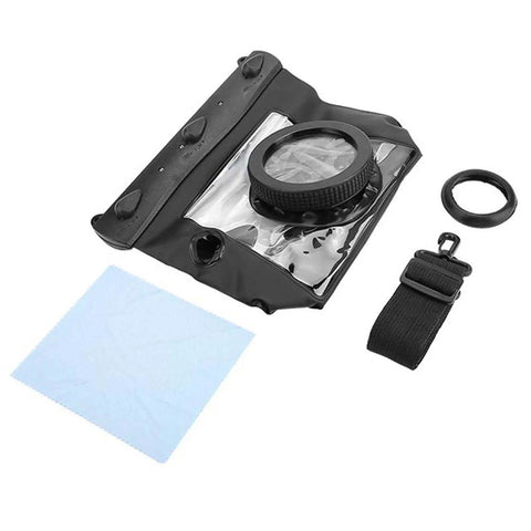 Fully Sealed DSLR Camera Housing With Anti Shock Design For 20 Meter Underwater Depth Rugged Dry Bag Pouch and accessories