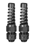 M16 Cable Gland Waterproof IP68 Nylon Joint With Adjustable Locknut And Strain Relief For 6 To 10 Mm Diameter Cables 2 Pack