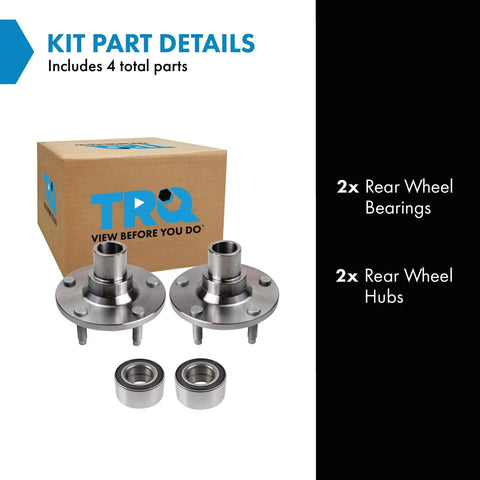 Rear Wheel Bearing And Hub Kit Two Piece Set For 4WD Ford Escape 2001 2012 And Mercury Mariner 2005 2011 Includes 2 Rear Bearings And 2 Hubs Easy DIY Replacement