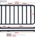 Heavy Duty Aluminum Roof And Luggage Rack Compatible With 1/10 Scale Rc Crawler Trx4 Bronco, 254mm deck plate with hardware.