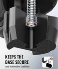 Close-up of heavy duty retractable leveling caster showing secure base and stability features, part of Heavy Duty Retractable Leveling Casters Set Of 4.