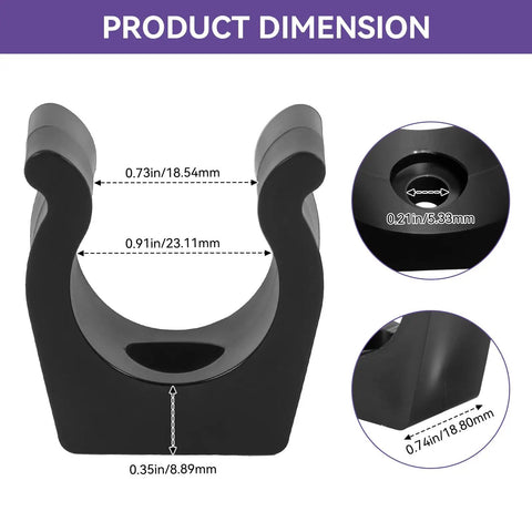 1 Inch Black Boat Ladder Clips Set Of Four Durable Marine Ladder Pole Holder Bracket Mounts Ideal For Boats Yachts RVs And More Versatile Hook Clips For Poles Oars Mooring Poles And Anchors