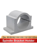 Ultra Tough CNC Spindle Motor Clamp Bracket For Aluminum Machine Heads With Secure Grip Mounting Clamps For Precision Milling and Router Stability, 65-125mm diameter