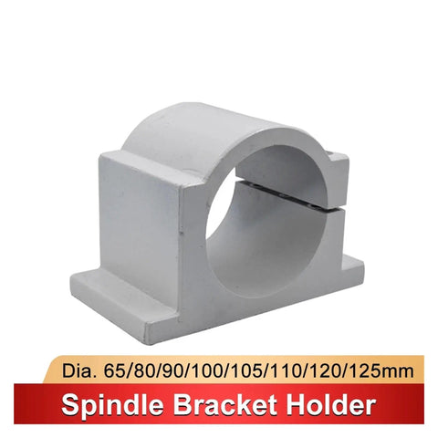 Ultra Tough CNC Spindle Motor Clamp Bracket For Aluminum Machine Heads With Secure Grip Mounting Clamps For Precision Milling and Router Stability, 65-125mm diameter