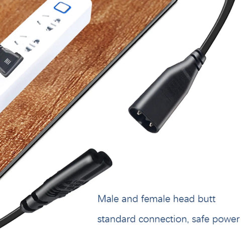 Straight Up Heavy Duty C7 To C8 Power Extension Cable 3 Pack IEC 320 connection with male and female heads.