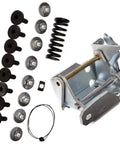 Heavy Duty Front Left Upper Door Hinge Replacement For Chevy Suburban Blazer And Cadillac Escalade with screws and spring parts.