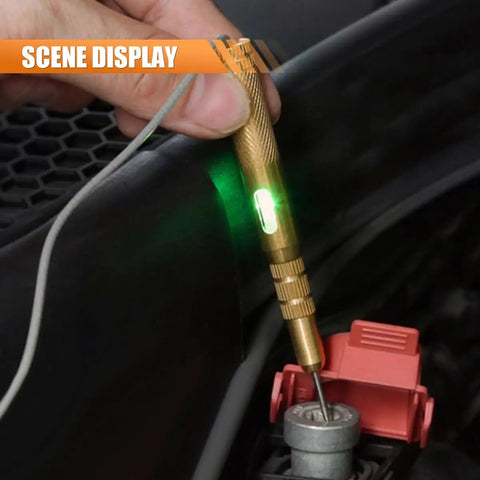 Must-Have Car Voltage Tester Light With LED 6V 12V 24V Bidirectional Circuit Tester Pen Long Probe And Extended Wire Ergonomic Safety Grip Automotive Electrical Voltage Tester For Cars SUVs Trucks, green LED on car fuse
