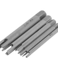 Premium Steel Screw Extractor Kit 2 To 6 Pcs Pull Out Broken Or Stripped Bolts Fast For DIY Pros And Home Repair Jobs That Need Serious Grit, grey steel set