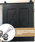 Heavy Duty Sliding Door Roller Track System Kit With Silent Trolley Assemblies And Heavy Duty Wheel Rollers for doors