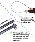 Start Finish Line Banner Feather Flag Pole Kit For Races Marathons And Special Events 8 Ft Advertising Flag 12 Ft Flagpole flex pole detail