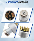 Product details of 12V 30A Ignition Switch For 4000 And 8000 Series Trucks With 2 Keys, 11 Pin 4 Position Replacement