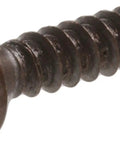 Top Shelf Legit Durable Decorative Sheet Metal Screws Flat Head Antique Copper Finish Corrosion Resistant Phillips Drive Fastener close-up.