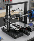 3D printer featuring 450mm MGN12H Linear Rail Guide With One Sliding Block for precision, shown in a workshop setting.