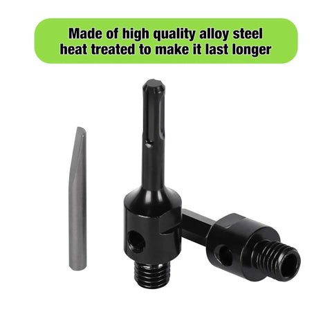Five Eighth Inch Eleven Thread Core Drill Bit Adapters Pro Grade with 11.81 Inch Centering Pilot Bit and SDS Plus Hex Shank Connector
