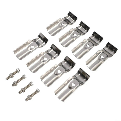T Pipe Clamps For Rails Shelves Fences And Kennels Provide Rust Resistant Stainless Steel Support Set of 8 clamps