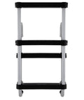 Pontoon Boat 4 Step Folding Boarding Ladder AL B4 Anodized Aluminum With Flush Mount Design For Quick Easy Safe Boarding And Slim Compact Storage For Easy Stowage On Deck Or In Dock, front view