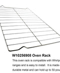 Heavy Duty Oven Rack Replacement For Major Ovens, 24.2 By 16 5 8 Inches, 1 Pack, Stainless Steel 304, Smooth Burr Free Edges