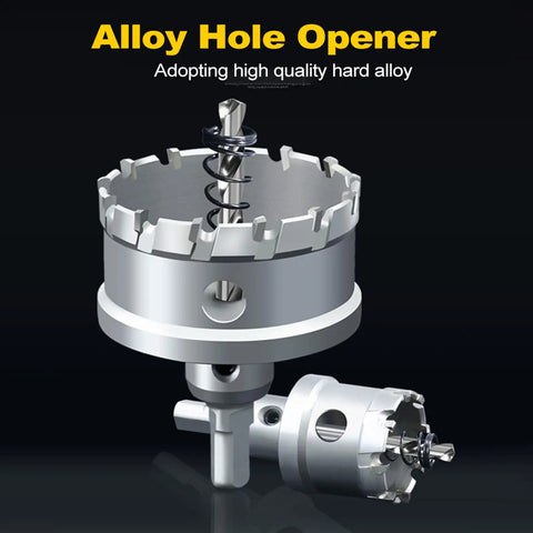 Heavy Duty Hole Saw Kit With Carbide Tipped Bits For Stainless Steel Cutting, alloy hole opener with pilot drill for metal